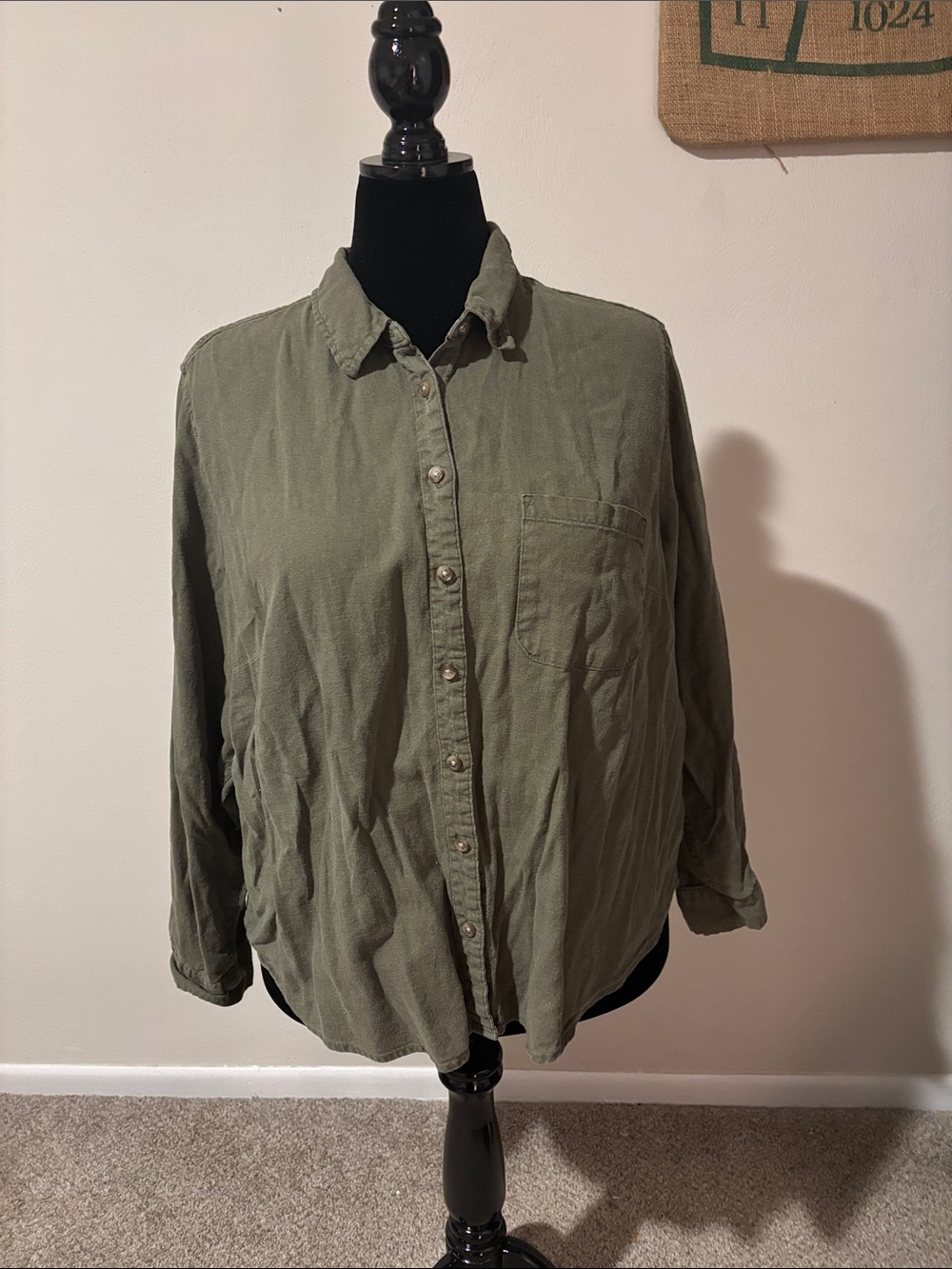 Universal Thread Olive Green Button-Down Shirt